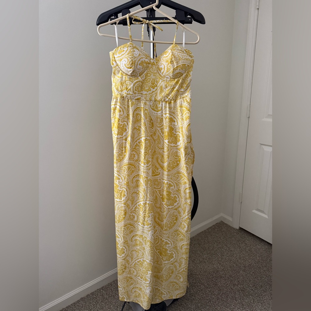 Band of the Free yellow paisley dress